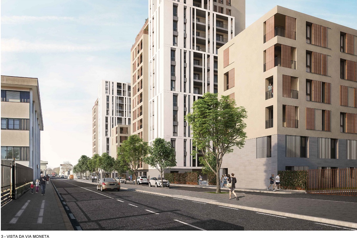 PII Moneta - Rendering vista da via Moneta2